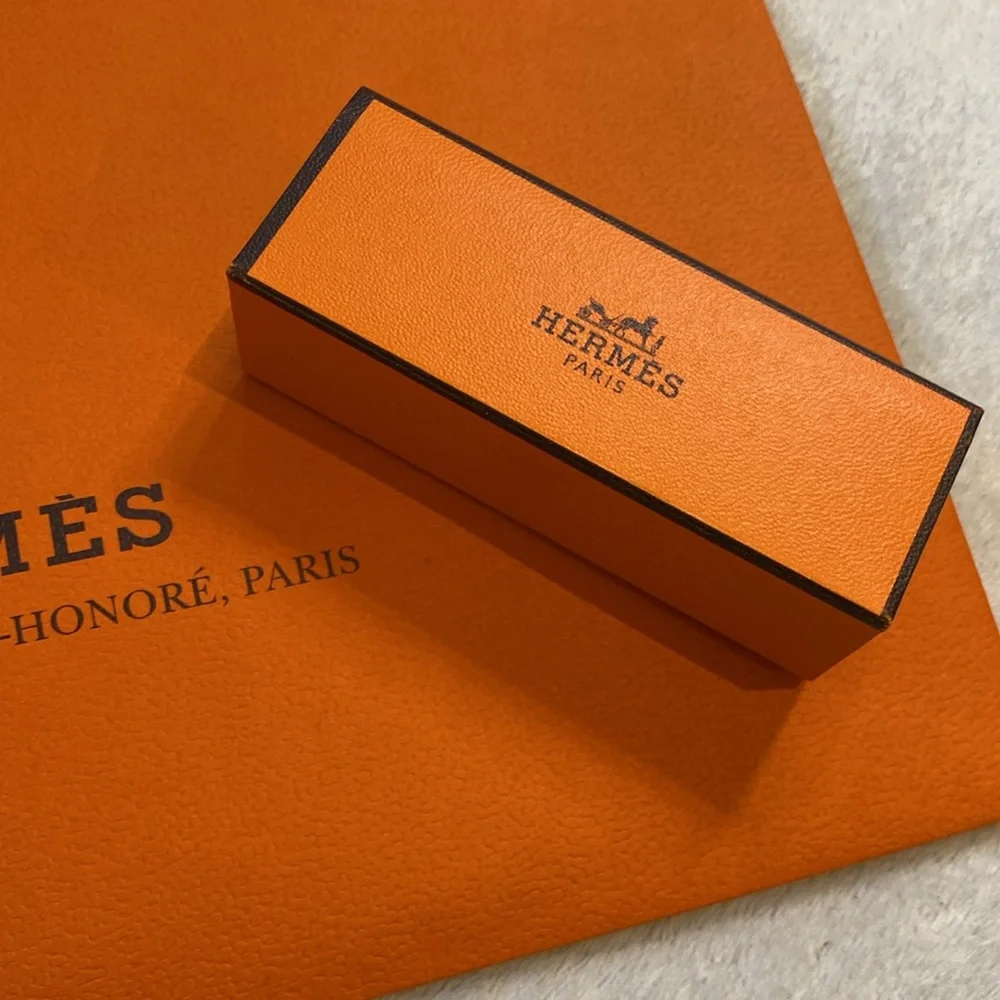 Hermès empty paper shopping bag & empty small cardboard box & muslin bag - Picture 4 of 10